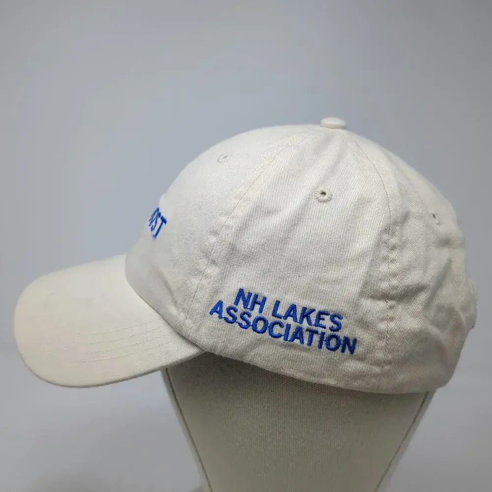 Baseball Cap Beige One Size NH Lakes Association Lake Host Cotton Slideback Hat